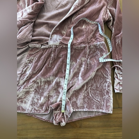 Free People Viola Velvet Playsuit Romper M - Picture 9 of 13